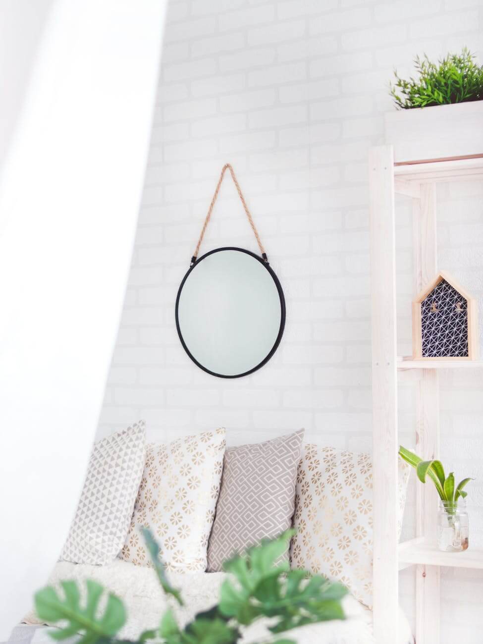 espacio zen en blanco